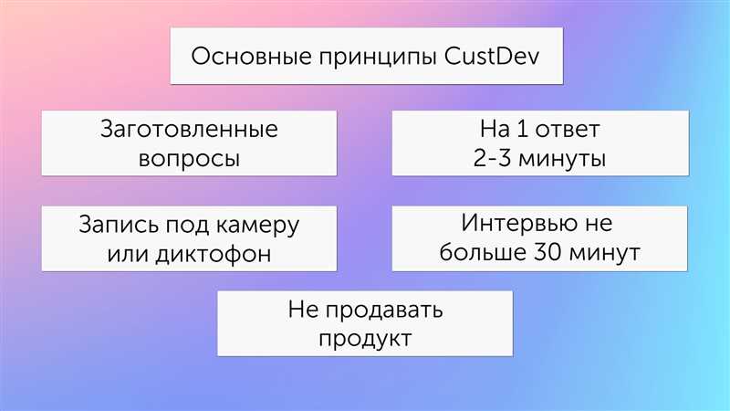 Преимущества использования Custdev