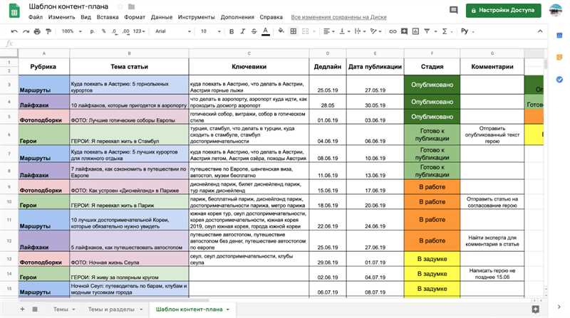 Раздел 3: Планирование и контент календарь